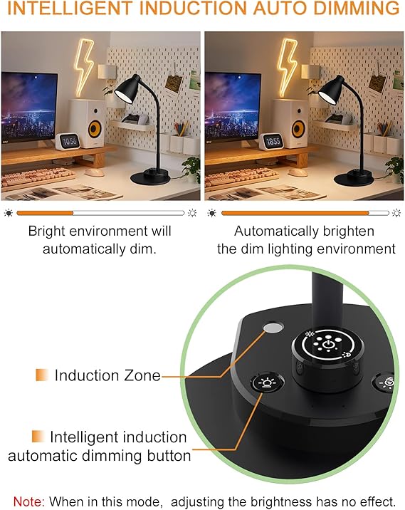 Adjustable LED Desk Lamp with USB Charging