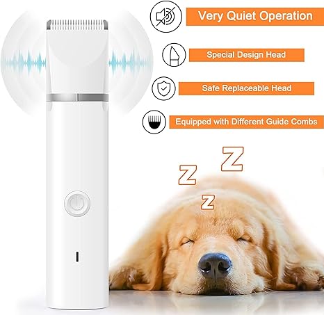 Pet Grooming Kit with Low-Noise Clippers