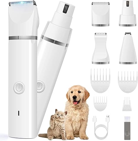 Pet Grooming Kit with Low-Noise Clippers
